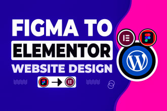 convert figma to wordpress or figma to elementor using elementor pro