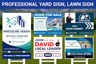 design yard sign lawn sign bandit sign street sign real estate sign