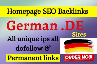 make german homepage backlinks all dofollow permanent