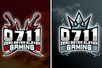 design text logo for esports, twitch, youtube, etc