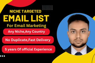 provide niche targeted valid email list