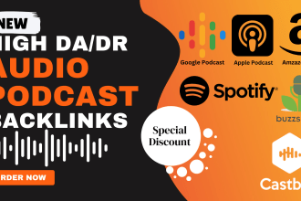 create audio podcast backlinks on high da DR sites