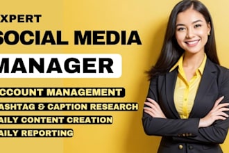 be your social media manager and content creator in cheap rates