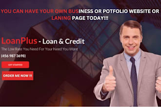 design wix landing page, wix website, business or portfolio landing page on wix