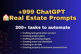 provide 999 chat gpt real estate prompts to copy and paste