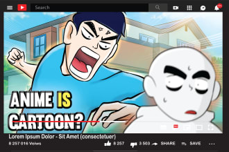 draw illustrate cartoon youtube thumbnails for you