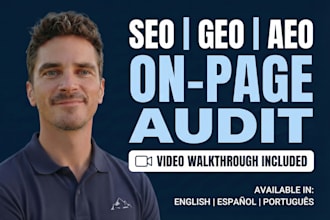do an onpage SEO and GEO audit of your key pages
