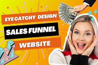 design creative sales funnel website with landing page development