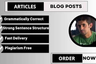 do article writing and blog post