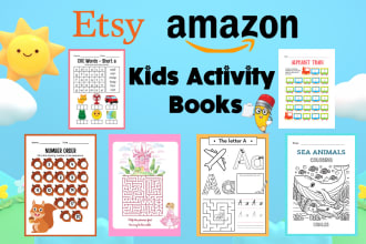 create custom children  worksheets, activity books  and book covers