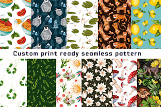 draw seamless repeatable custom floral pattern for textile print or other use