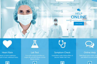 design telemedicine website, hospital, pharmacy, healthcare, medical website