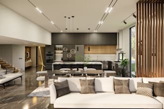 do house interior design 3d model realistic render