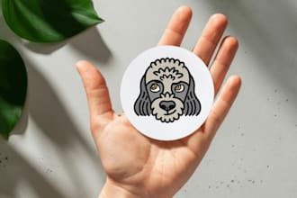 design original hand drawn cartoon mascot logo, brand character