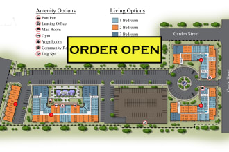 render site map, plat map, campground, residential map