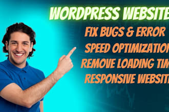 fix wordpress bugs, issues or errors for you in one hour