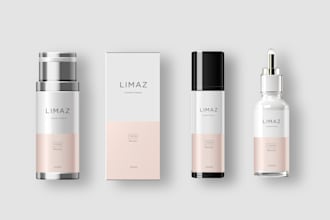 design minimal luxurious and modern cosmetic labels or packaging