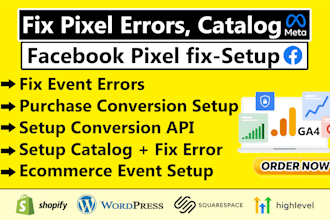 setup facebook meta pixel, meta conversion api, meta catalog