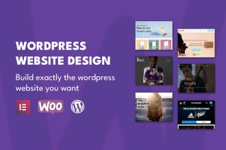create wordpress website design with elementor pro