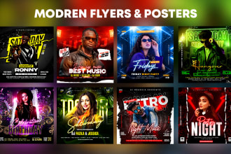 design dj, club, event, music, birthday and party flyers