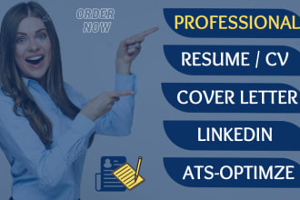 deliver 12 hours of professional modern cv tech writing and a cover letter