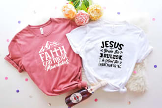 do custom christian church and religious t shirt design