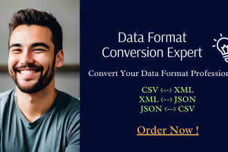transform and convert CSV, XML, and json files precisely