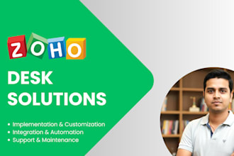 setup and customize zoho desk, help portal, customer service