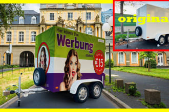 create awesome car wrap van trailer and food truck design