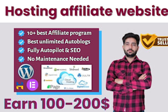 make a hosting affiliate website with autoblogs