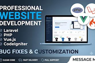 develop or customize PHP laravel websites