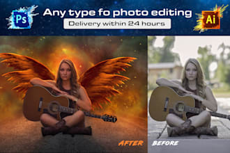 provide photo editing, manipulation, and retouching using photoshop