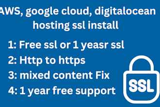 aws, google cloud, digitalocean hosting ssl install and fix