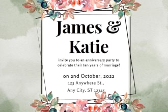 design invitation card, menu design, infographics