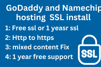 do godaddy and  namechip hosting install ssl certificate