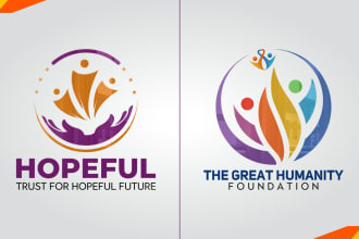 creative community, nonprofit, charity, or foundation logo design