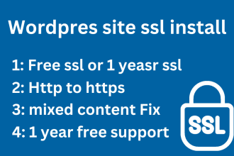 do  http to https install ssl certificate wordpress site