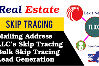 provide skip tracing service for real estate business