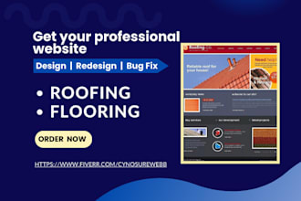 design responsive roofing flooring fencing siding stucco flooring gutter website