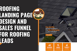 design highly converting roofing landing page roofing sales funnel roofing leads
