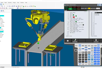 create fanuc robot program with roboguide simulation