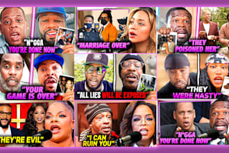 design celebrity and old hollywood youtube thumbnail