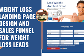 design highly converting weight loss landing page weight loss sales funnel