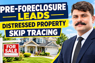 do provide pre foreclosure distressed property leads with skip tracing