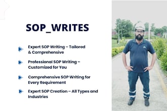 create professional detailed  custom sop for any task