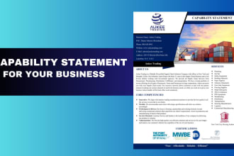 design professional capability statement for your business