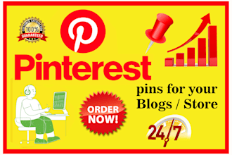 design 100 professional pinterest pins for your blog