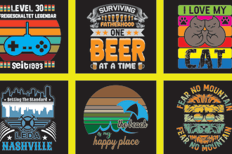 create bulk t shirt design for your merchandise set
