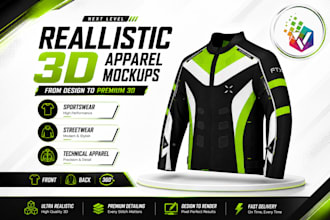 create photorealistic 3d clothing mockups