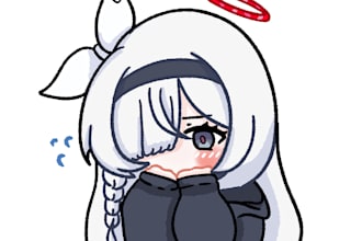 draw you chibi vtuber, character, or oc